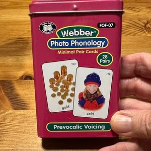 Webber Articulation Cards in Tin Storage Box